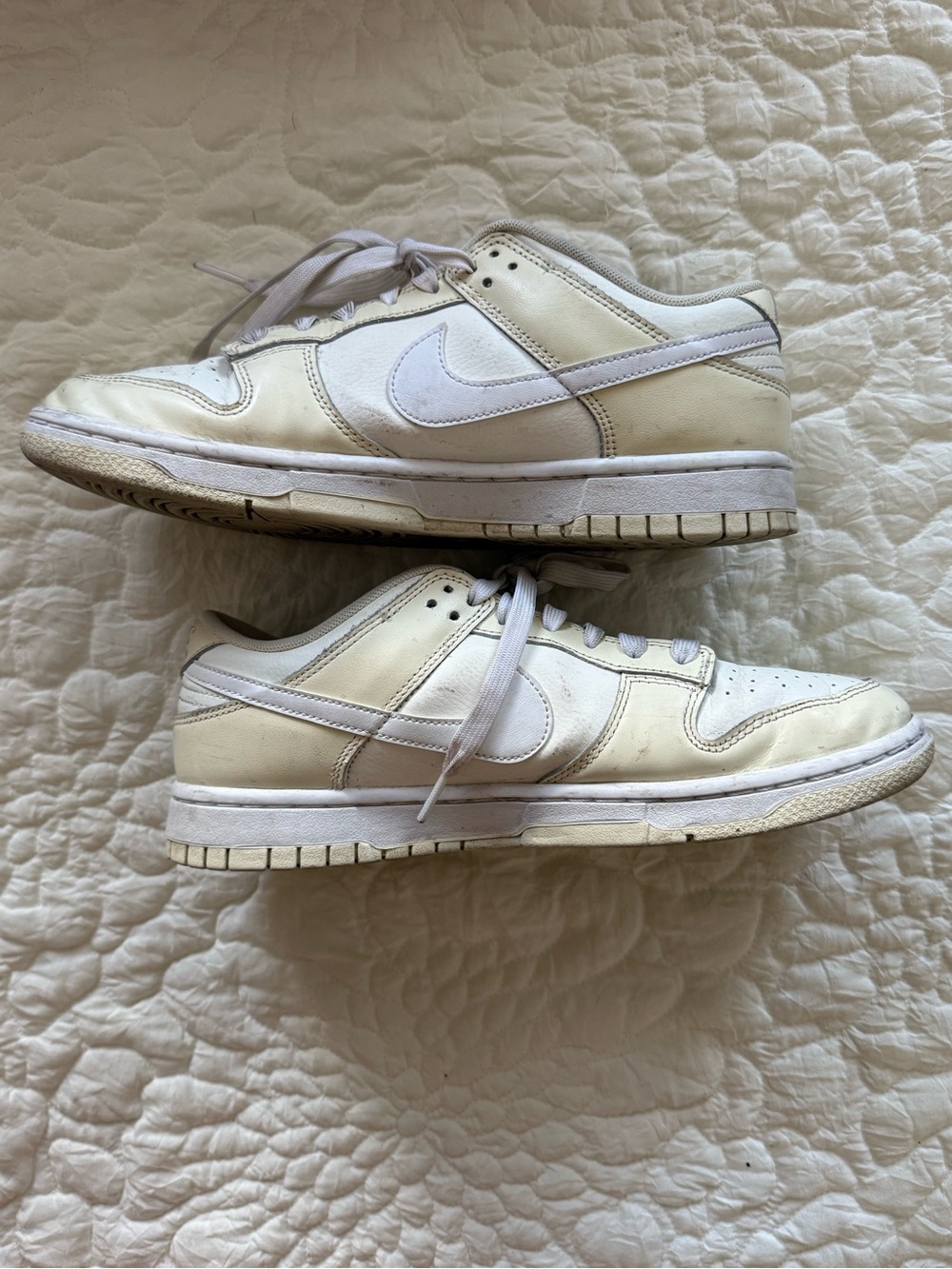 Nike Dunks in White and Cream - Coconut Milk